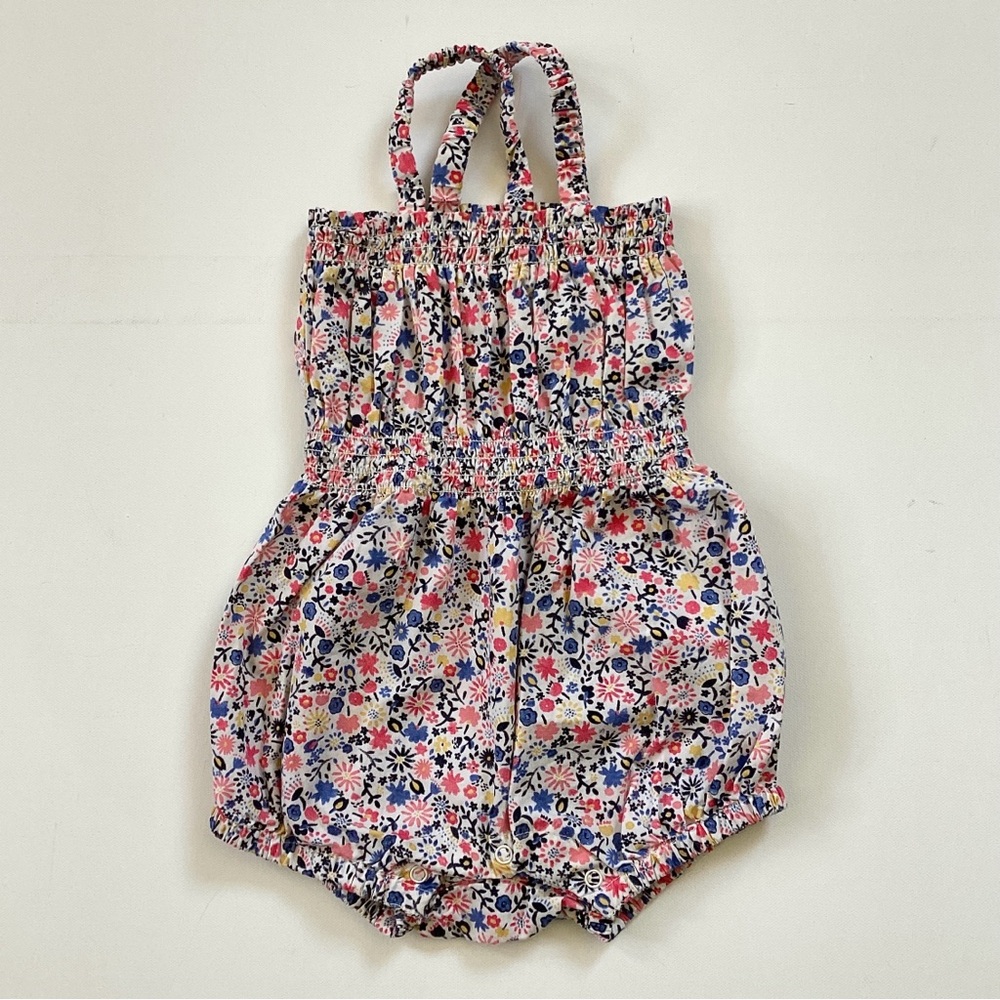 Tea Collection Smocked Floral Romper